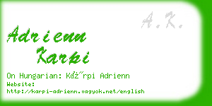 adrienn karpi business card